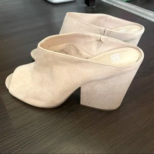 BP. Gretta Blush Mule Heel Sandal